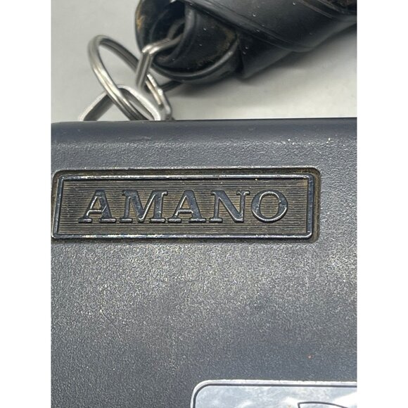 amano pr-500 watchman clock time with key & paper black made in japan READ - Picture 7 of 13